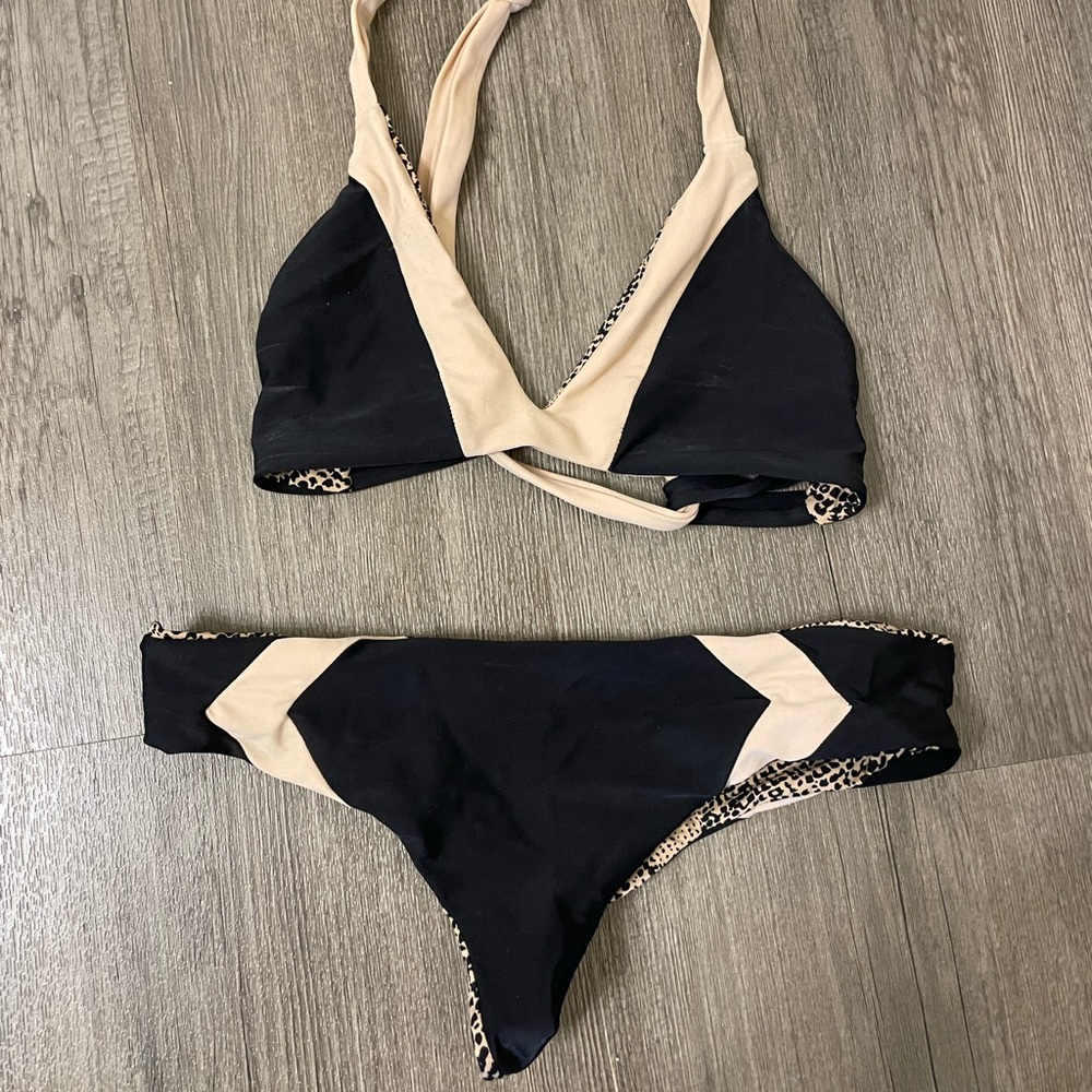 Acacia swimwear matching top and bottoms.